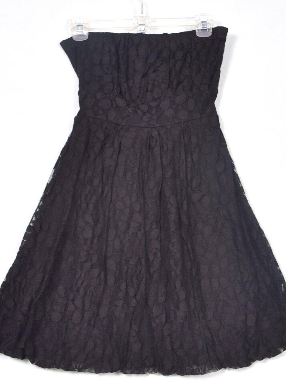 American Rag Cie Strapless Dress Lace Floral Little Black Dress Size Large